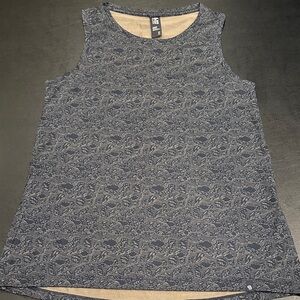 Mountain Hardwear Blue Patterned Tank Top